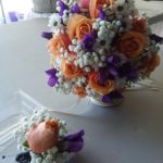 Hand Tied Wedding Bouquet With Boutonnière to match